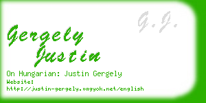 gergely justin business card